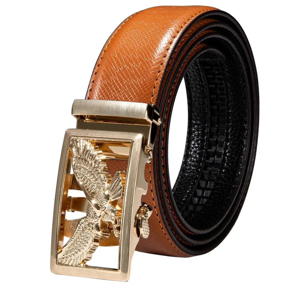 High Quality Mens Belts Black Brown Blue White Green Leather Straps Casual Gold Automatic Buckles Waistband Belt for Men Wedding