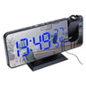 LED Digital Alarm Clock Table Watch Electronic Desktop Clocks USB Wake Up FM Radio Time Projector Snooze Function 2 Alarm