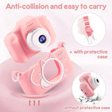 Kids Camera Toys 2 inch Screen HD Cartoon Kids Digital Camera Mini SLR Camera Cute Toy For Children Birthday Christmas Gifts