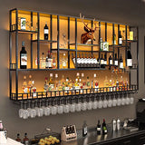 Club Hanging Wine Cabinet Shelf Whisky Liquor Display Metalic Bar Cabinet Industrial Modern Armario Para Vinos Home Furniture