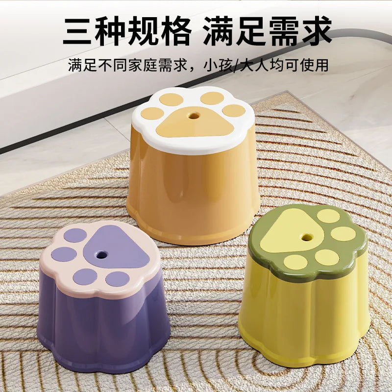 Thickened small stool plastic chair for shoes stool household small children;s low stool sofa shoes adult round