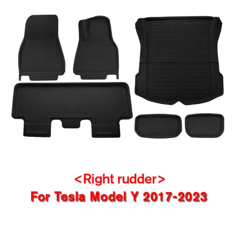 Fits Tesla Model 3 Model Y Floor Mat Luggage Mat Left Hand Drive 2017-2023 Left Right Rudder 4 Seasons Waterproof 3D Floor Liner