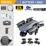 RG106 PRO Drone 8K Professional 5G GPS WIFI HD Dual Camera Dron 3 Axis Gimbal Brushless Motor Anti-shake RC Quadcopter Drones