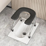 U Shape Pregnant Women Elderly Toilet Stool Bathroom Chair Folding Stainless Steel Bath Seat Stable Anti-Skid Toilet Foot Rest