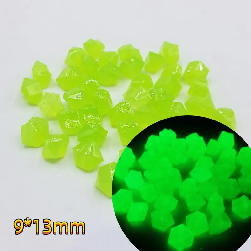 1000/500Pcs Garden Decoration Outdoor Luminous Stones Glow In The Dark Pebbles Aquarium Fish Tank Yard Decor Crystals Rocks Bulk