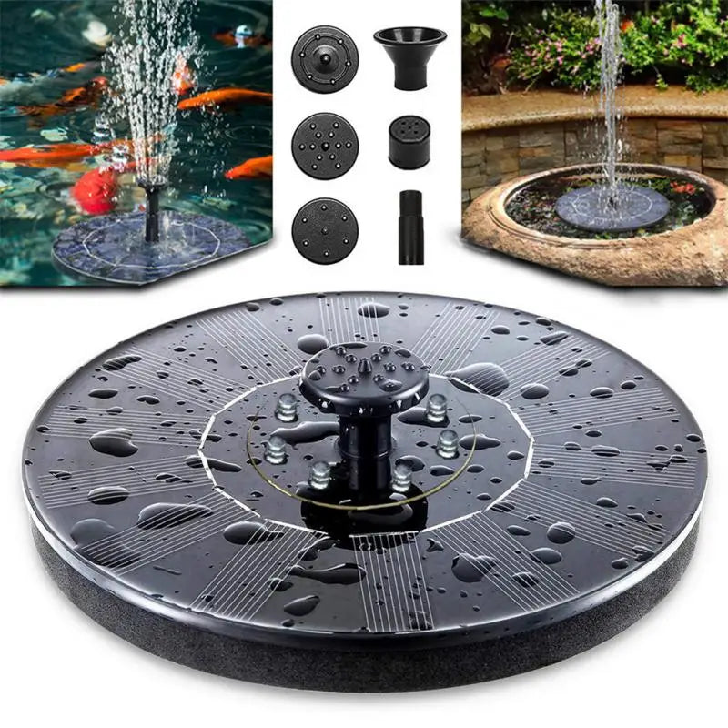 Solar Water Fountain Floating Bird Bath Waterfall Garden Decoration Outdoor Mini Solar Powered Fountain Water Pump With 6Nozzles