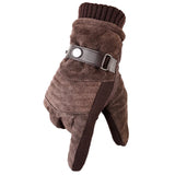 Touch Screen Winter Warm Men's Gloves Genuine Leather Casual Gloves Mittens for Men Outdoor Sport Full Finger Glove ST030