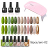 Mtssii  13/16Pcs Gel Nail Polish Set With 36W UV Lamp Dryer Manicure Kit Semi Permanent Soak Off Base Top Coat Nail Art UV Gel