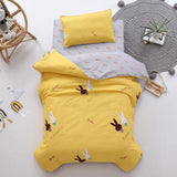 Children's Cotton Three-piece Set Kindergarten Nap Cartoon Bed Sheet Quilt Cover Cotton Bedding Kit Pillowcase CP27