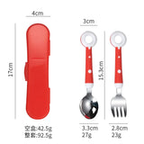 Children Utensil Cute Circle Cutlery Gadget Baby Tableware Set Food Feeding Spoon Fork Stainless Steel Infant Toddler Dinnerware