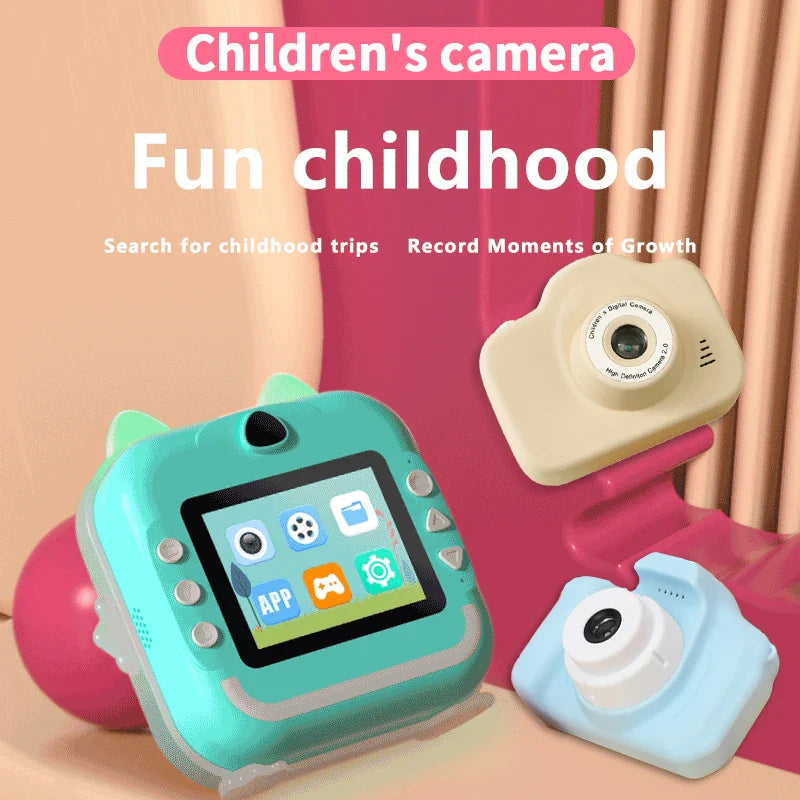 Children 1080P HD Digital Camera Toys Instant Print for Kids Thermal Print Camera Instant Print Photo Video With 32G Memory Card