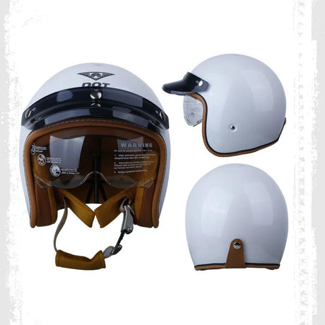 2023 New Hot Sell Motorcycle Helmet Chopper Retro Casco Vintage Open Face Old School Casque Moto Cacapete Dot M L XL XXL