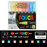 Japan Posca Marker Pen Set Non-Toxic Utilies Escolares Used On Multiple Materials Paper Cloth Glass Canvas Ceramic Plastic Safe