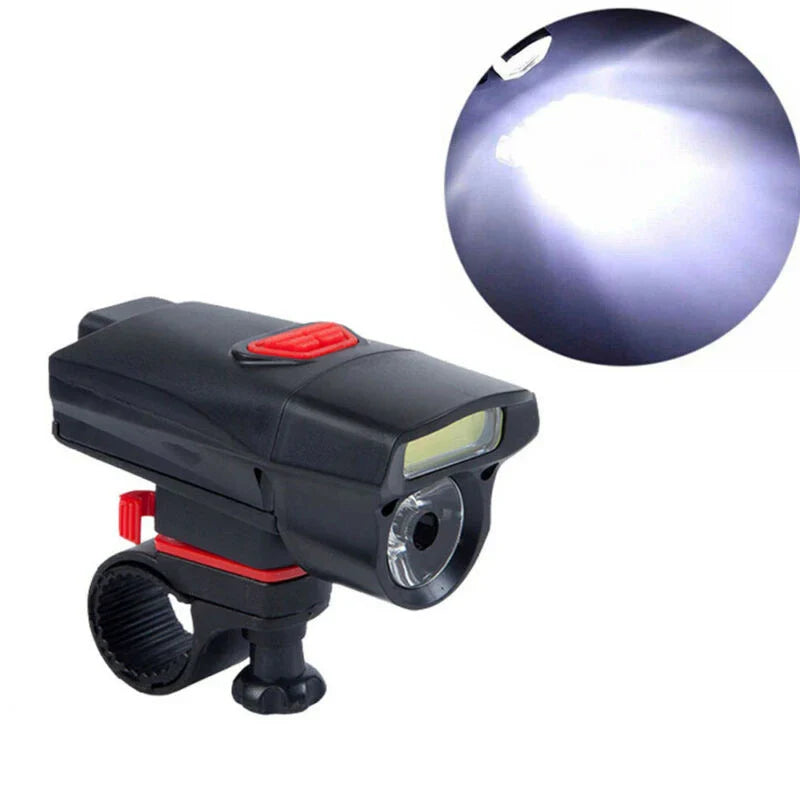 1 Set 17x12cm LED COB Cycling Bike Light With Clip Waterproof ABS Riding Bicycle Accessories Front Torch Double Lamp