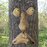 Funny Old Man Tree Face Hugger Garden Art Outdoor Tree Amusing Old Man Face Sculpture Whimsical Tree Face Garden Decoration