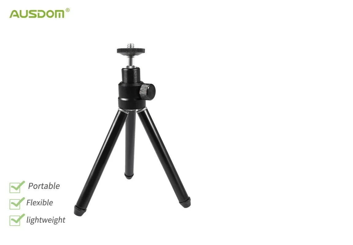 hu1-AUSDOM LT1 Universal Tripod For Webcam Weightlight Adjustable Flexible Portable Tripod With 1/4 Screw