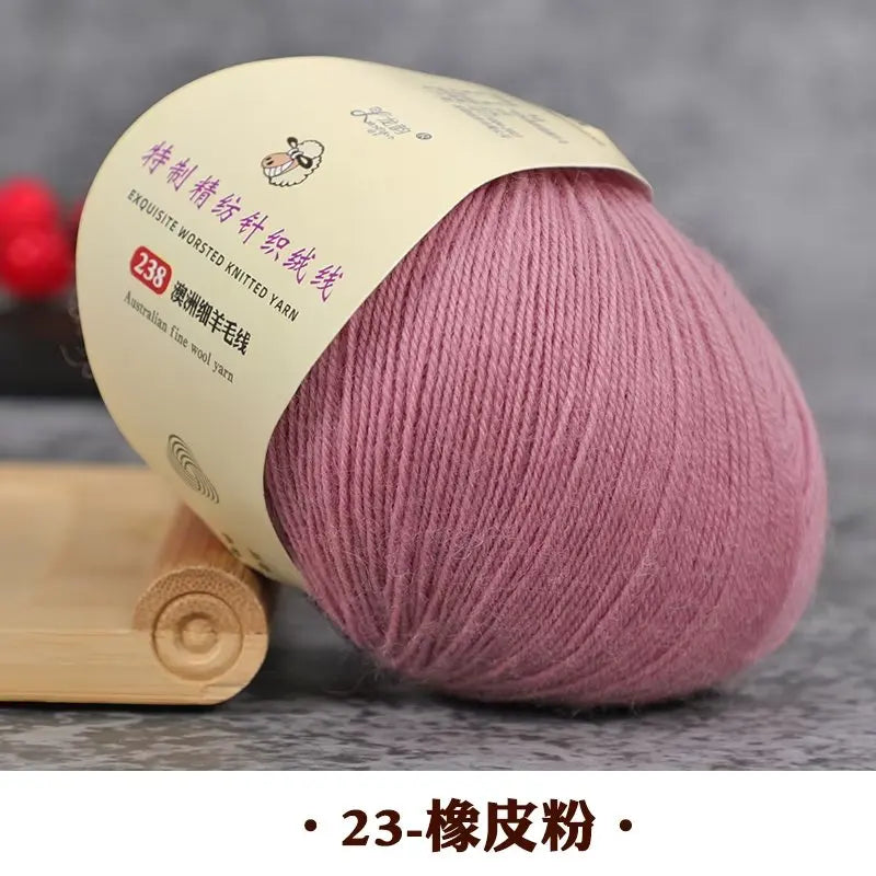 50g 100% Merino Wool Yarn Thin Yarn Soft Anti-pilling Eco-friendly High Quality for Hand Knitting Wool Crochet Knitting