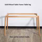 Custom Solid Wood Dining Table Legs,  Beech Wooden Table Frame, Table Accessories,