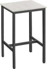 VASAGLE Bar Table, Small Kitchen Dining  High Top Pub  Height Cocktail Table for Living Room Party, Sturdy Metal