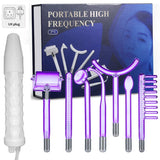 7In1 Apparatus High Frequency Facial Machine For Hair Face Electrotherapy Wand Argon Treatment Acne Skin Care