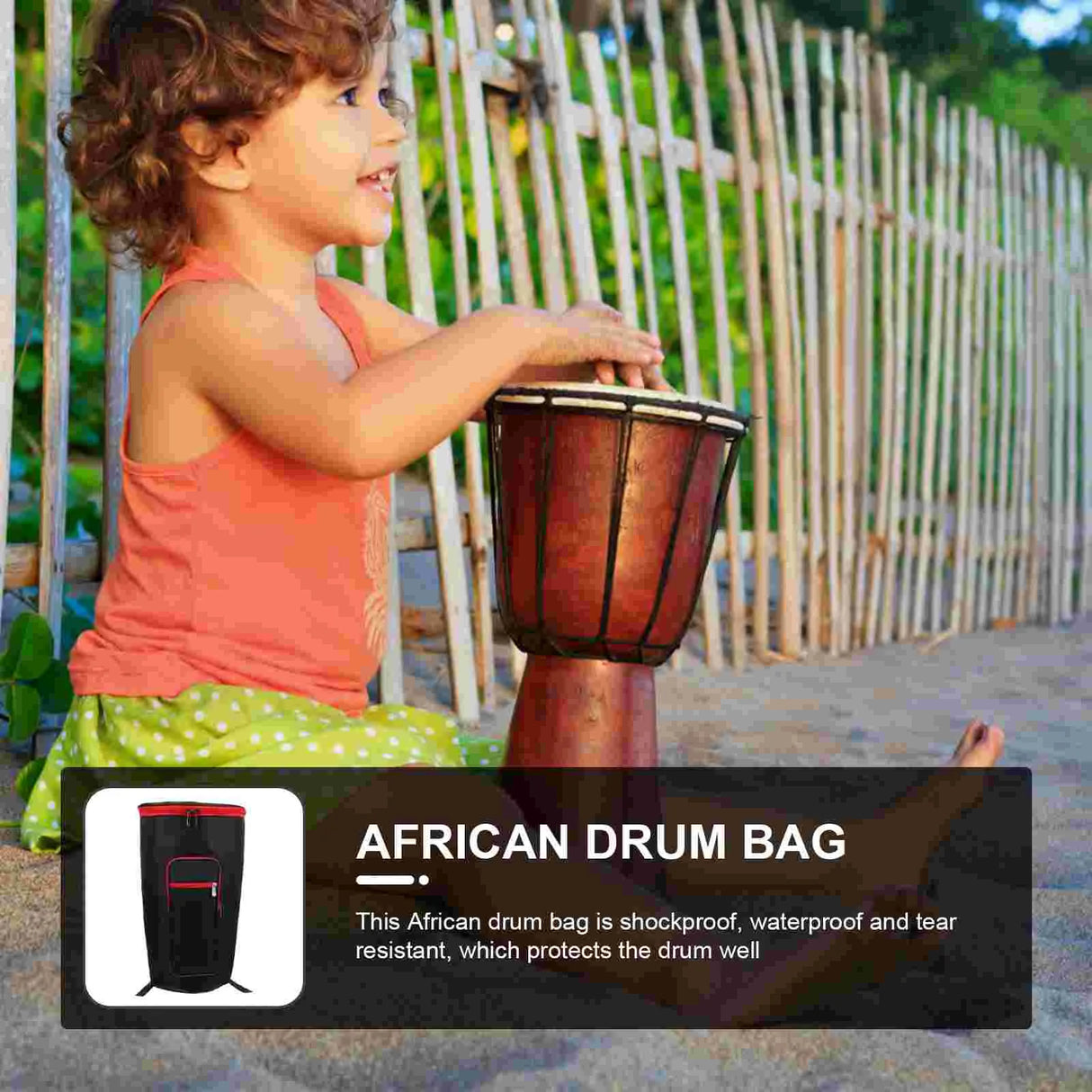 Large Tote Bag African Drum Kit Snare Gig Shoulder Strap Djembe Backpack Storage Carrying Case Musical Instrument Travel