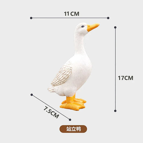 Cute Duck Resin Garden Statue Backyard Pond Ducks Decoration Bird Sculpture Indoor Outdoor Yard Decor Pond Lawn Ornament