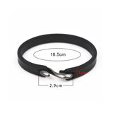 Fashion American Retro Vacation Leather Bracelet For Men Classic S Shape Clasp Hiphop Stainless Steel Charm Bracelet Wholesale