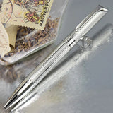 MBS Luxury Christmas Gift Ballpoint Pen Metal Grid Stationery Office School Supplies Writing Smooth With Box Pack