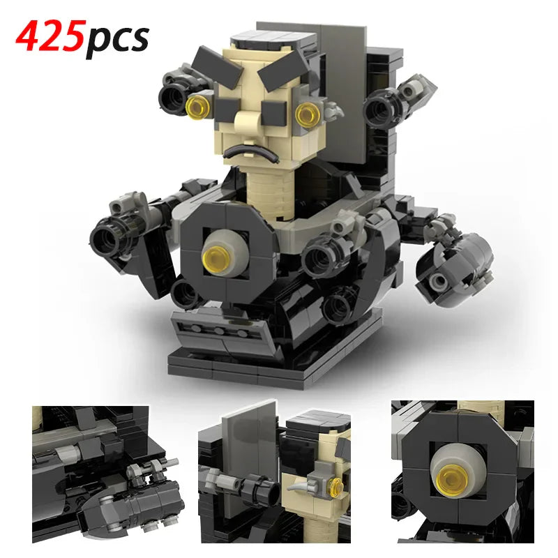 Moc Skibidi Toilet Builing Blocks Titan Clock Man 2.0 Camerman Speakerman TVMan Bricks DIY Moddel Toys For Kids Gift Easter Toys