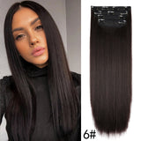 4Pcs/Set 20Inch Synthetic Hair Clip In Long Wavy Thick Hairpieces For Women Full Head Synthetic Hair Extensions Ombre Hairpieces