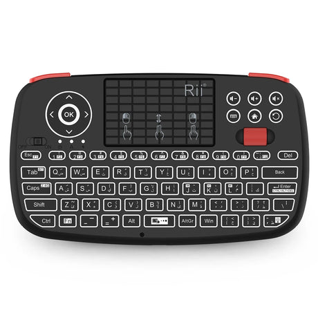 Rii i4 Mini BT Wireless Keyboard With Touchpad 2.4GHz Backlit Mouse Remote Control For Windows Android TV Box Smart TV