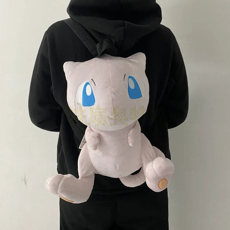 Cute Pokemon Mew Kawaii Japanese Style Plush Bag Gengar Eevee Snorlax Backpack Schoolbag Cosplay Props Fashion Gifts