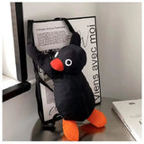 38cm Penguin Plush Backpack Cartoon Cute Penguin Plush Toy Soft Stuffed Animal Shoulder Bag for Birthday Best Gifts