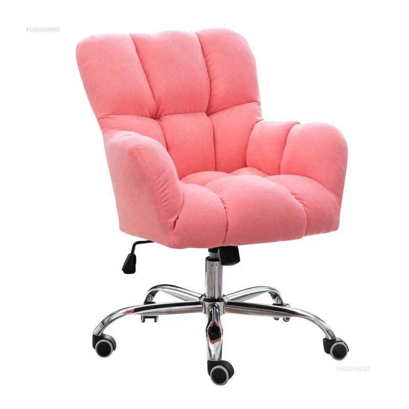 Nordic velvet Office Chairs Home Backrest Computer Chair Modern Office Furniture Dormitory Lifting Rotate Lazy Sofa Gaming Chair