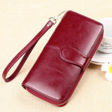 2024 Classic 100% Genuine Leather Fashion Women's Wallet Female Clutch Purse Long Wallet Women's Purses Money Bag Coin Purse