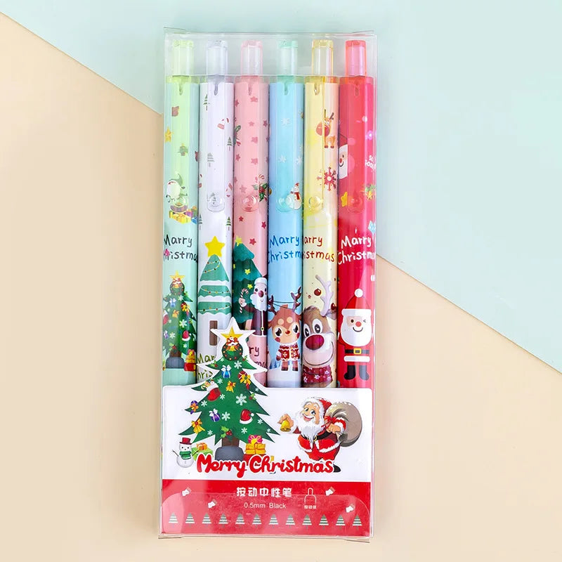 6PCS Cute Game Genshin Impact 0.5mm Gel Pens Stationery Supplies Pen Writing Store Stationary Aesthetic Korean School Fine Tip