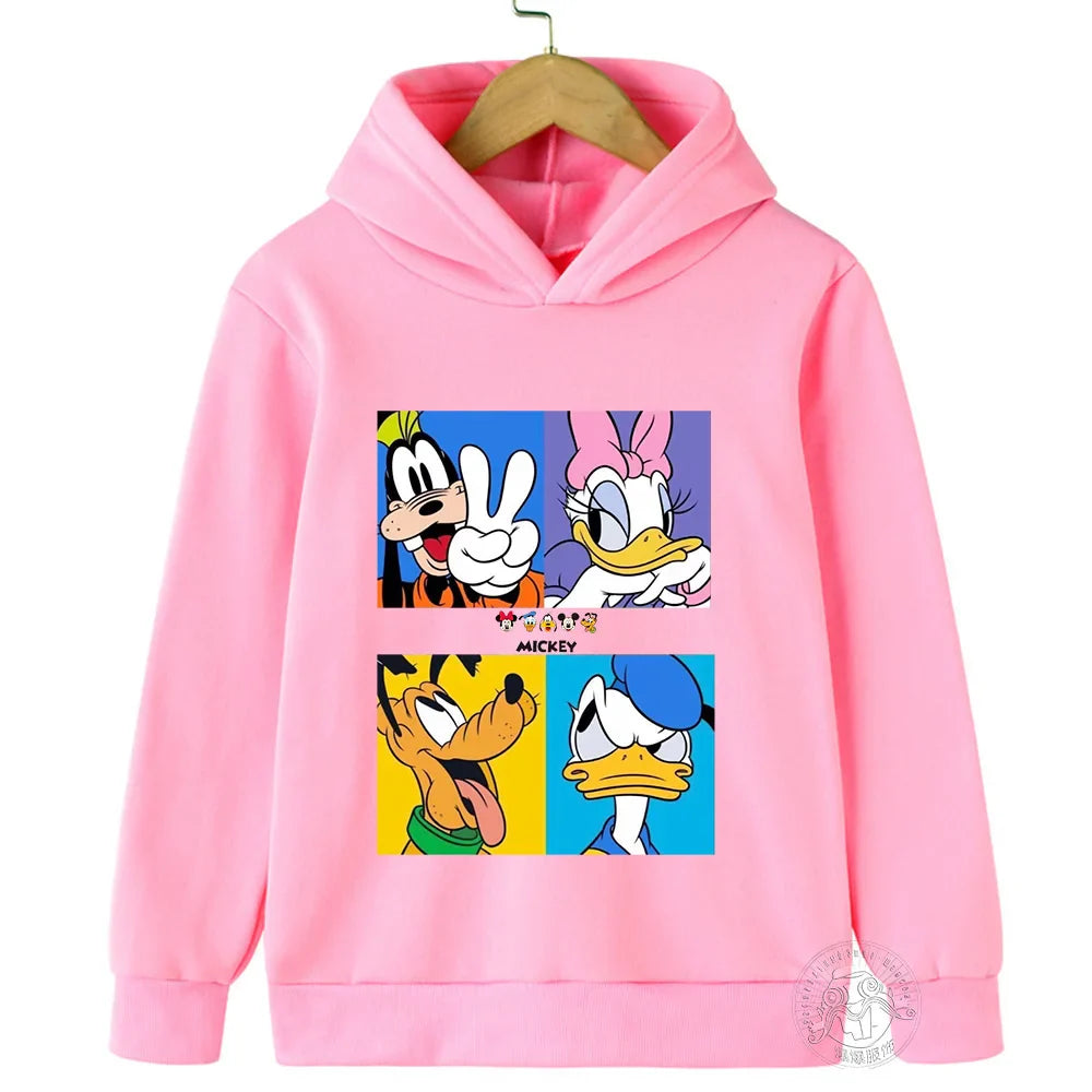 Sweatshirts Manga Anime Mickey Minnie Mouse Hoodie Kid Girl Boy Sweatshirt Hoody Cartoon Children Cute Clothes Baby Top Pullover