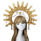 Gorgeous Sun Godmother's Crown Lolita KC Notre Dame Virgin Mary Halo Princess Queen Pope Tiara Headband