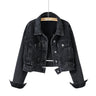 Spring Autumn Women Denim Jacket Casual Long Sleeve Coat Button Up Jackets Streetwear Outerwear Jeans Jackets