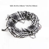 Arab Square Scarf Muslim Shawl Plaid Stripe Printed Outdoor Scarf Wind and Sand Neck Cover