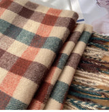 2023 Pamwallymensa Women's Scarf Winter Luxury Brand Tippet Scarves for Ladies Plaid Shawls Warm British Style Thicken Man