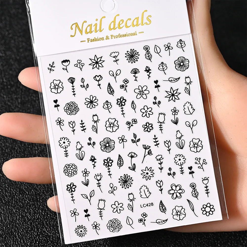 3D Gold Sun/Moon/Star Bronzing Nail Art Sticker 8*10cm Laser Star Moon Design Nail Decal Gold Silver Self-Adhesive Slider &*&