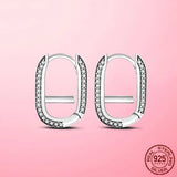 Earrings 925 Silver Asymmetrical Heart Hoop Earrings for Women Fashion Trendy Sterling Silver 925 Earring Original Jewelry Gift