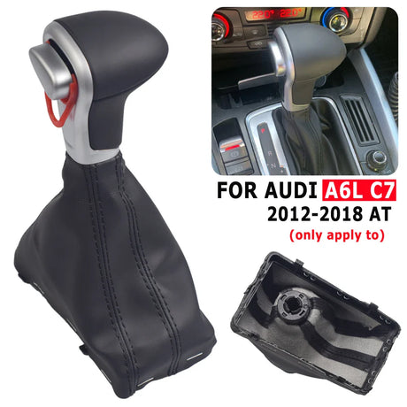 Auto Automatic Shift Knob For Audi A6 C6 A4 B8 A5 Q5 2009 2010 2011 2012 2013 2014 Gear shift knob boot