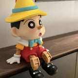 New GK Puppet Crayon Shin-chan Cosplay Pinocchio Series Blockhead Anime Action Figures Cute Gift Ornament Model Birthday Gifts