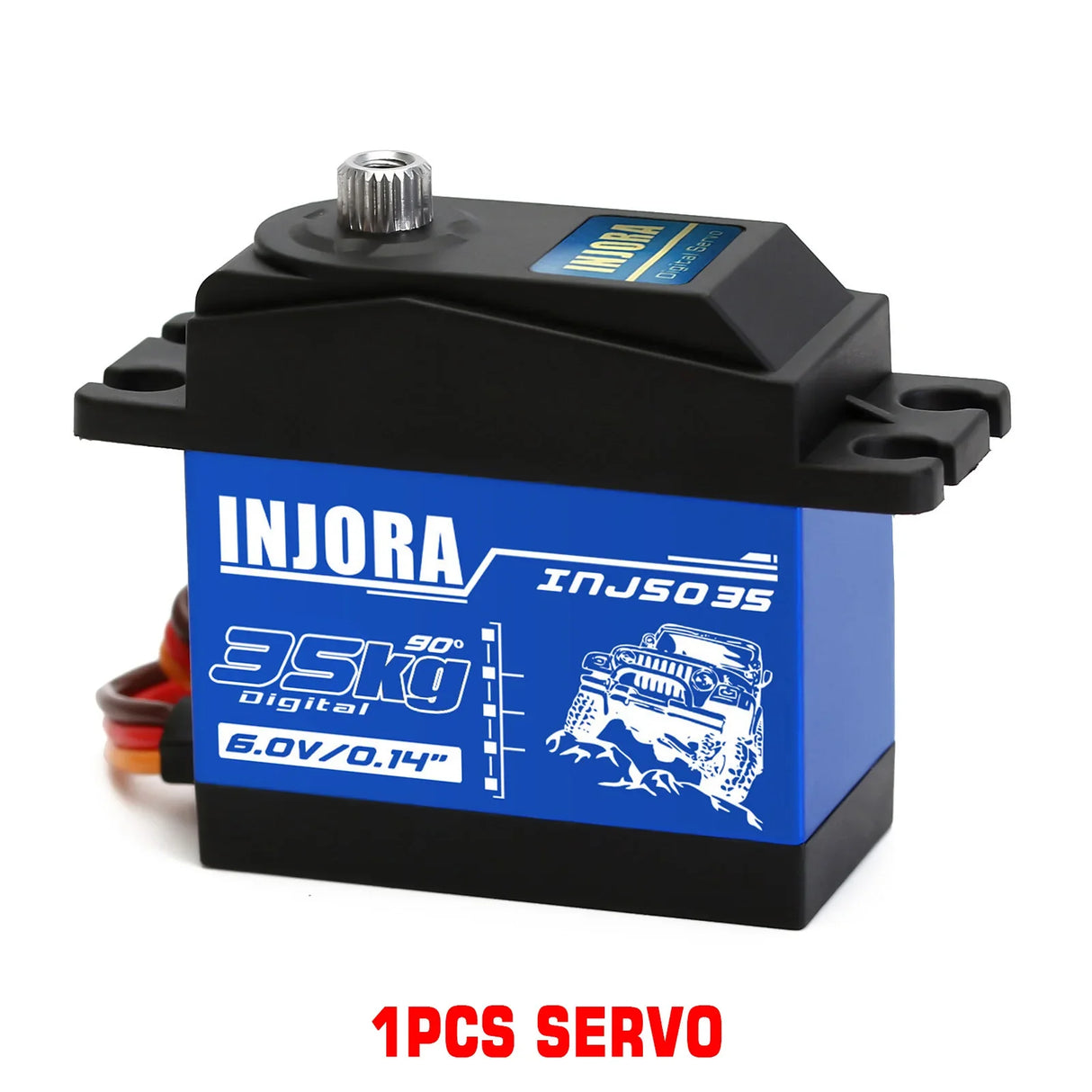 1PCS 25KG 35KG Large Torque Digital Servo Motor INJS025 INJS035 Waterproof for 1/10 Scale RC Crawler Car Upgrade Parts