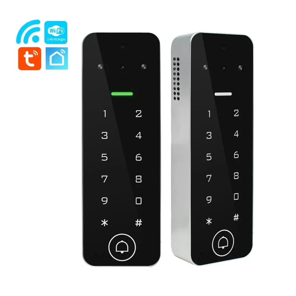 TuyaSmart WiFi Video Intercom Access control System Keypad Fingerprint With Doorbell for Villa apartment Outdoor Metal Case IP65