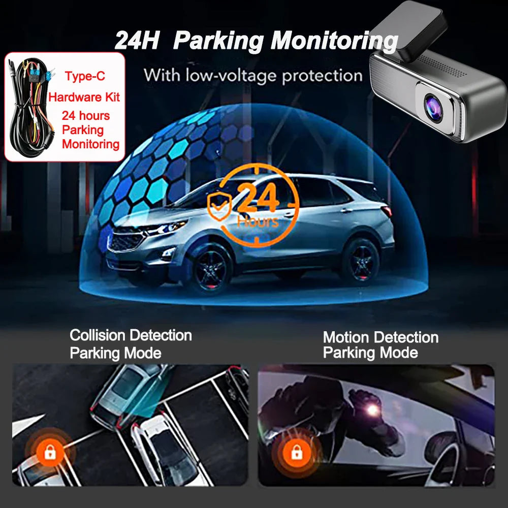 2K Dash Cam for Cars Camera for Vehicle WiFi Car DVR Video Recorder B lack Box 24H Parking Monitor Night Vision Car Assecories