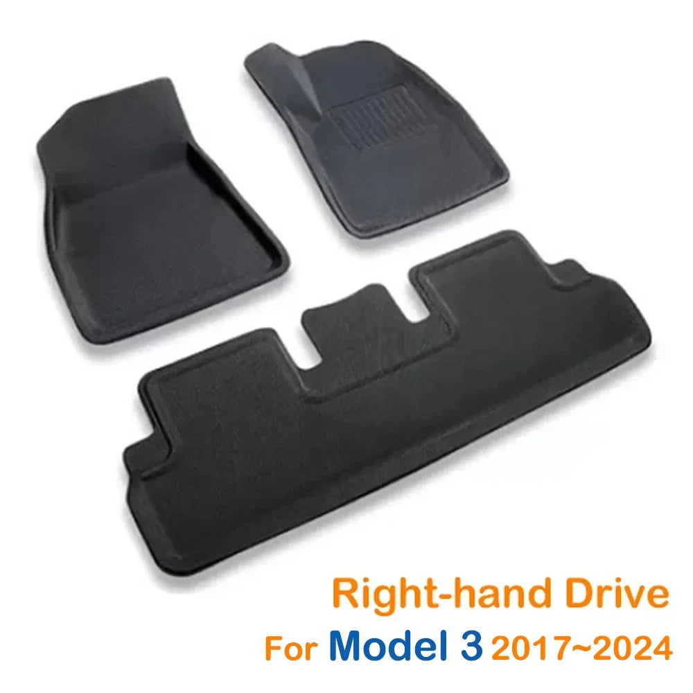 2024 3D Left Right Hand Driving All-Weather Floor Mats Trunk Mat Car Floor Liners For Tesla Model 3 Model Y 2019 - 2023