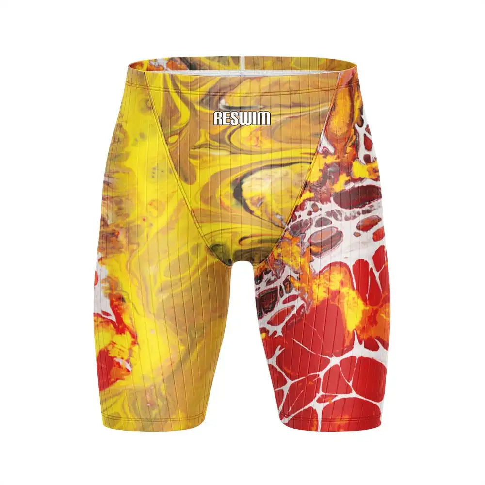 New Summer Men's Beach Tights Shorts Swimming Trunks Endurance Athletic Training Pants Swimsuit Diving Surfing Jammers Swimwear